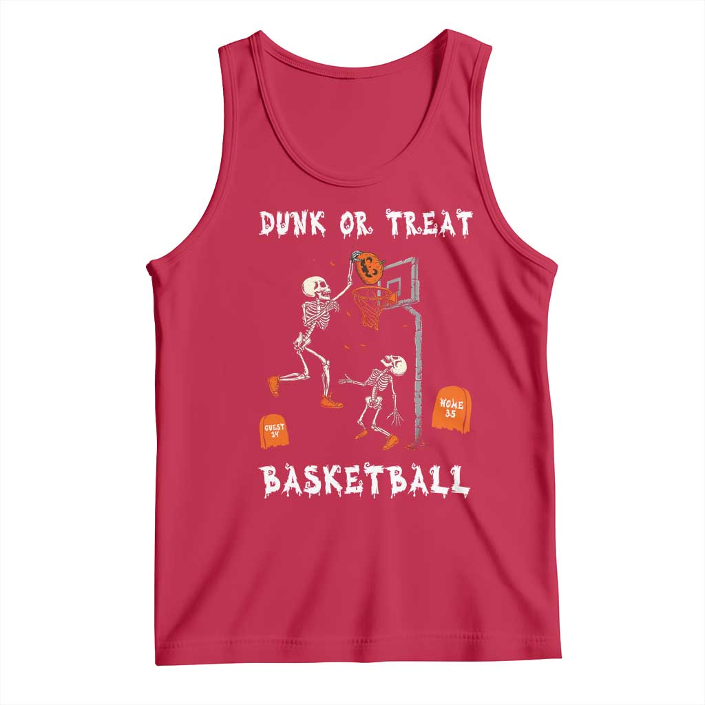 Halloween Skeleton Basketball Tank Top Funny Basketballer Sports Player - Wonder Print Shop