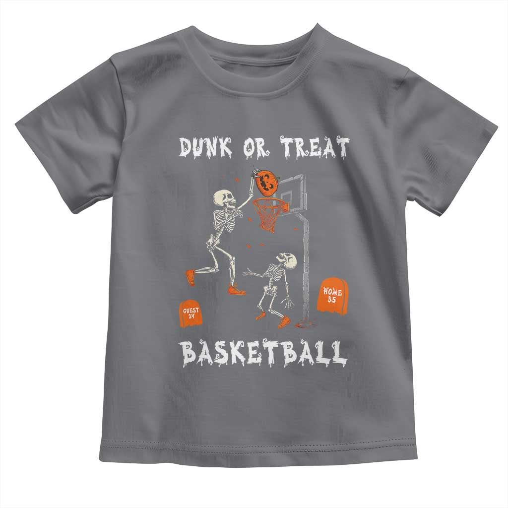 Halloween Skeleton Basketball Toddler T Shirt Funny Basketballer Sports Player - Wonder Print Shop