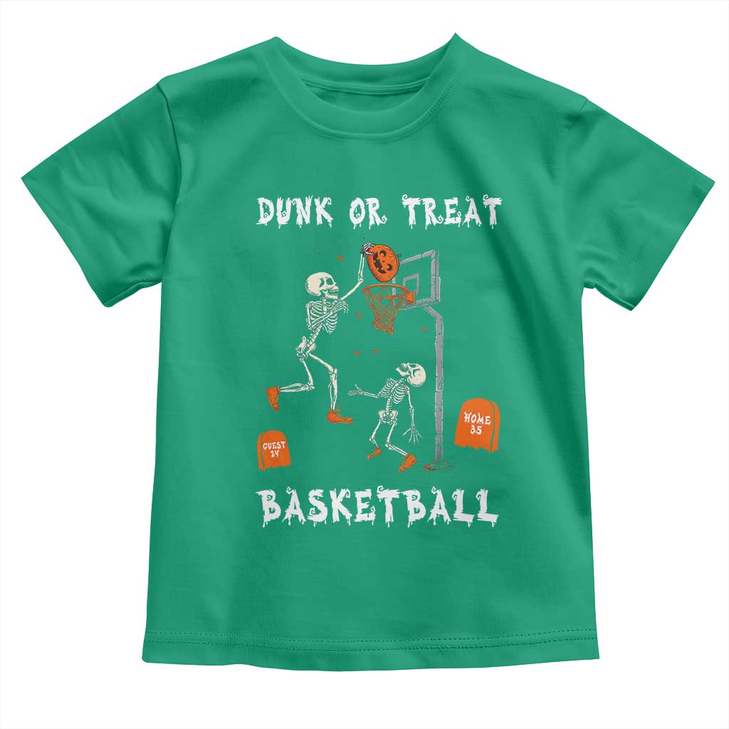 Halloween Skeleton Basketball Toddler T Shirt Funny Basketballer Sports Player - Wonder Print Shop