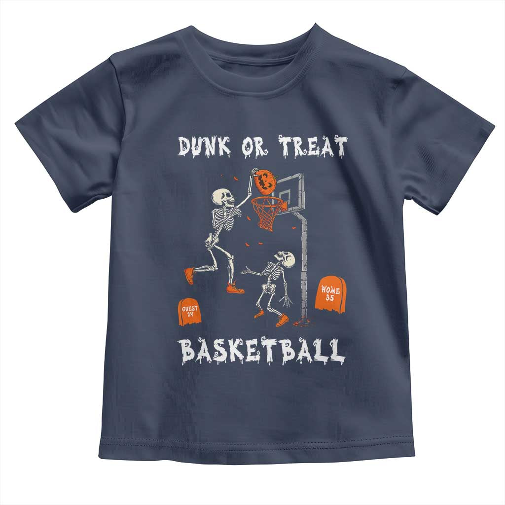Halloween Skeleton Basketball Toddler T Shirt Funny Basketballer Sports Player - Wonder Print Shop
