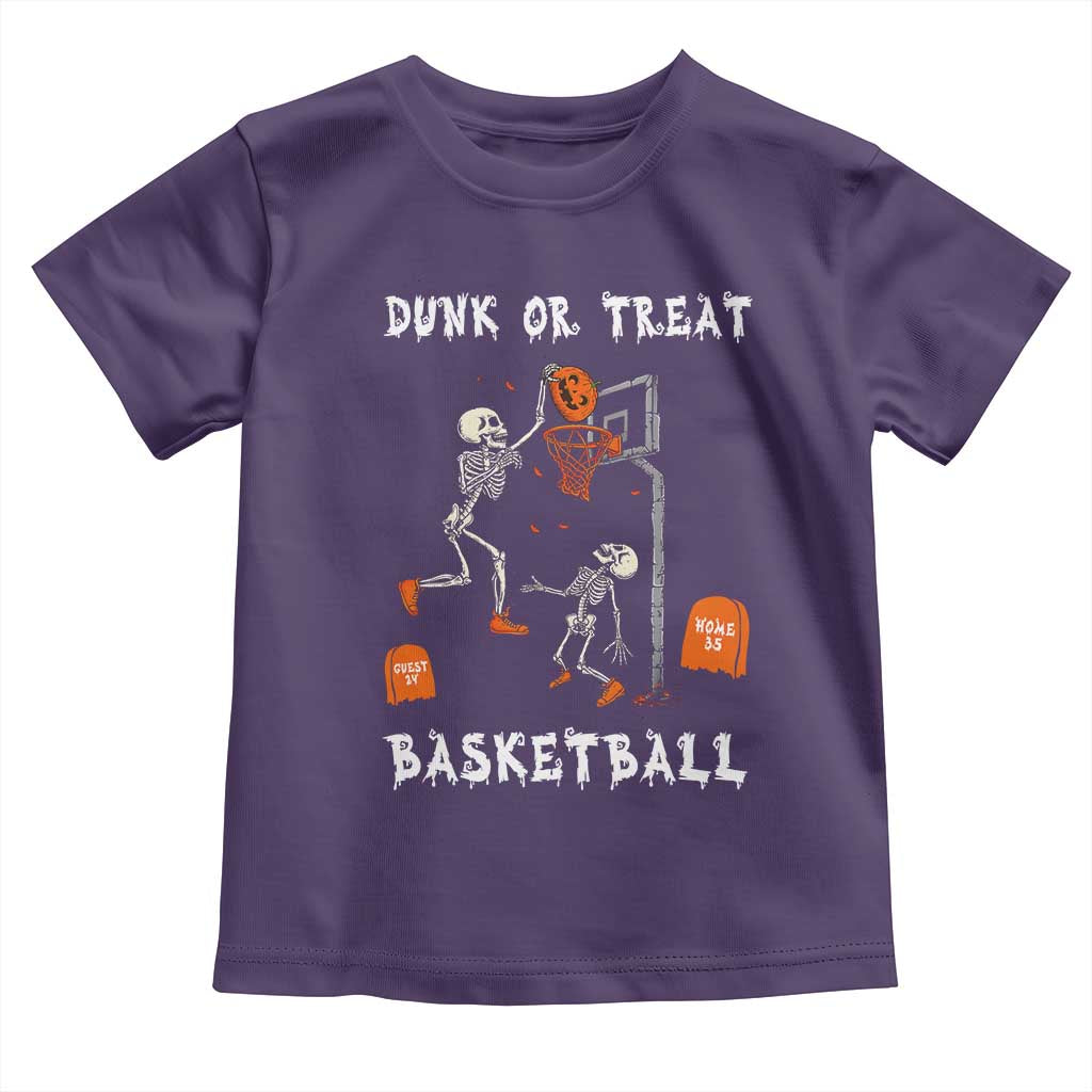 Halloween Skeleton Basketball Toddler T Shirt Funny Basketballer Sports Player - Wonder Print Shop