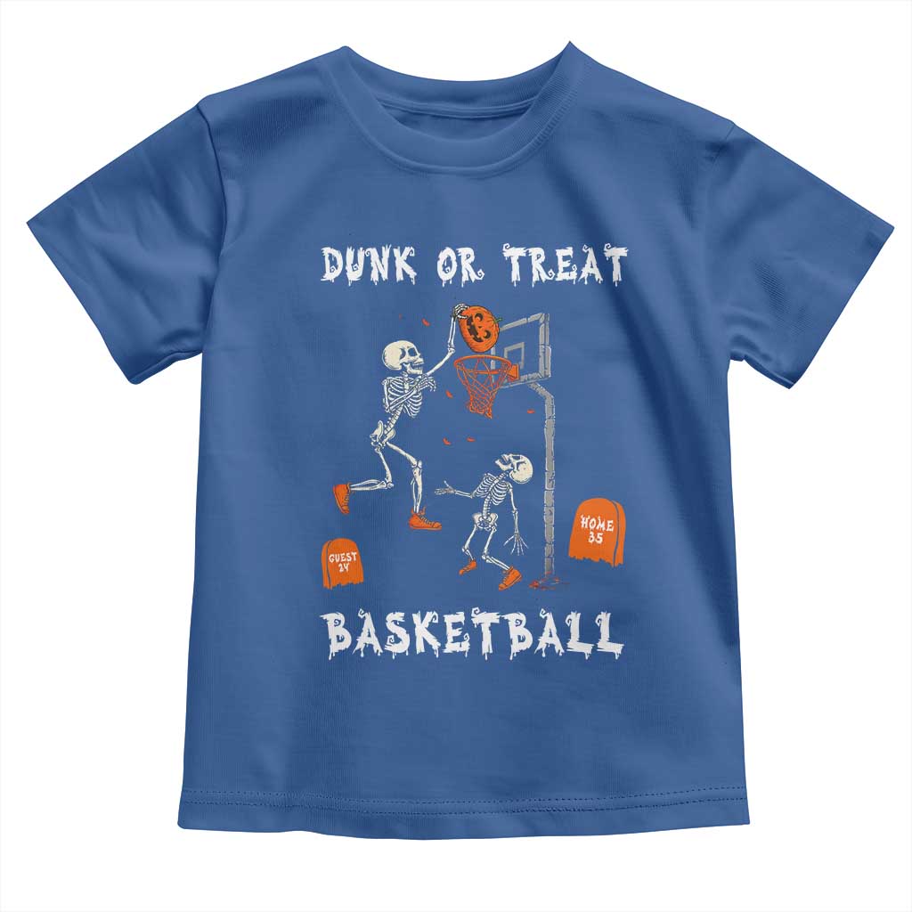 Halloween Skeleton Basketball Toddler T Shirt Funny Basketballer Sports Player - Wonder Print Shop