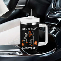 Halloween Skeleton Basketball Tumbler With Handle Funny Basketballer Sports Player - Wonder Print Shop
