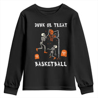 Halloween Skeleton Basketball Youth Sweatshirt Funny Basketballer Sports Player - Wonder Print Shop