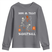 Halloween Skeleton Basketball Youth Sweatshirt Funny Basketballer Sports Player - Wonder Print Shop