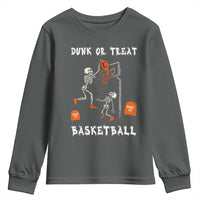 Halloween Skeleton Basketball Youth Sweatshirt Funny Basketballer Sports Player - Wonder Print Shop