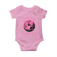 Breast Cancer Halloween Baby Onesie In October We Wear Pink Witch - Wonder Print Shop