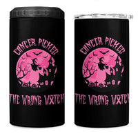 Breast Cancer Halloween 4 in 1 Can Cooler Tumbler In October We Wear Pink Witch - Wonder Print Shop