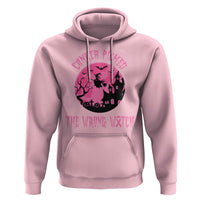 Breast Cancer Halloween Hoodie In October We Wear Pink Witch - Wonder Print Shop