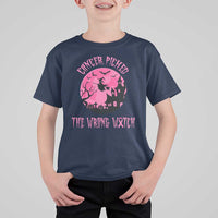 Breast Cancer Halloween T Shirt For Kid In October We Wear Pink Witch - Wonder Print Shop