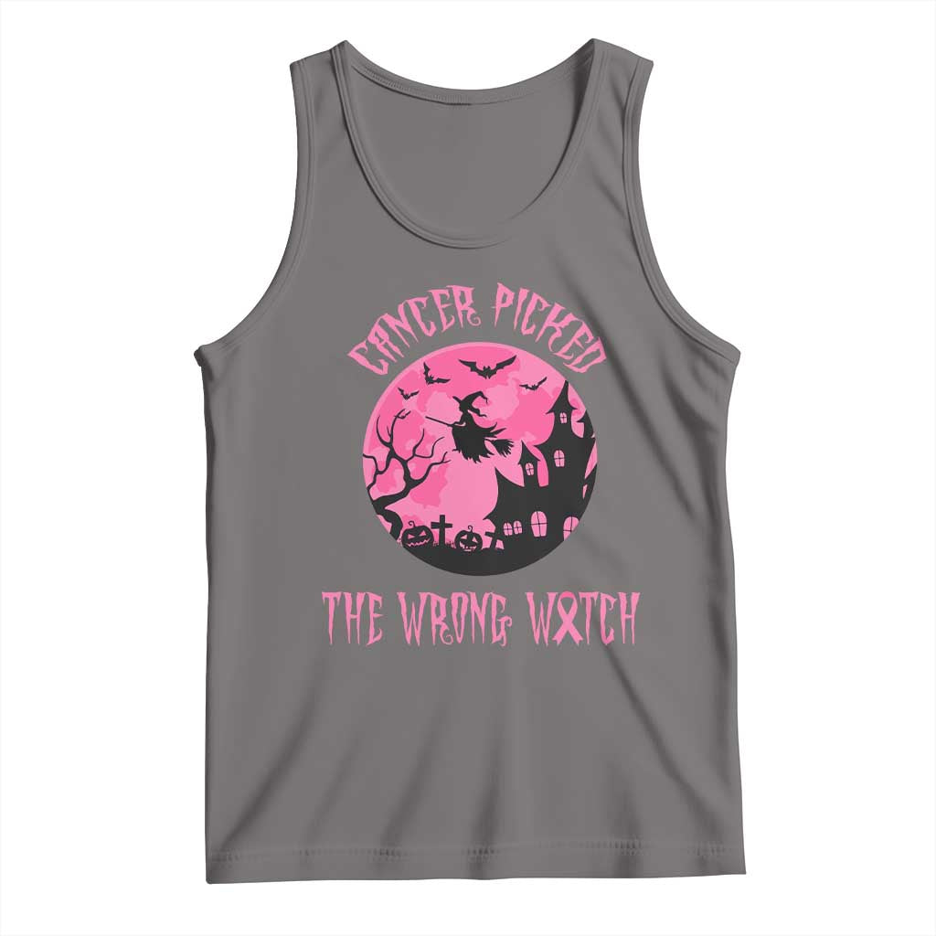 Breast Cancer Halloween Tank Top In October We Wear Pink Witch - Wonder Print Shop