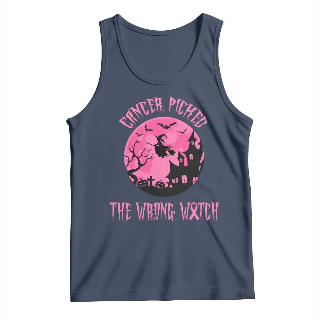 Breast Cancer Halloween Tank Top In October We Wear Pink Witch - Wonder Print Shop