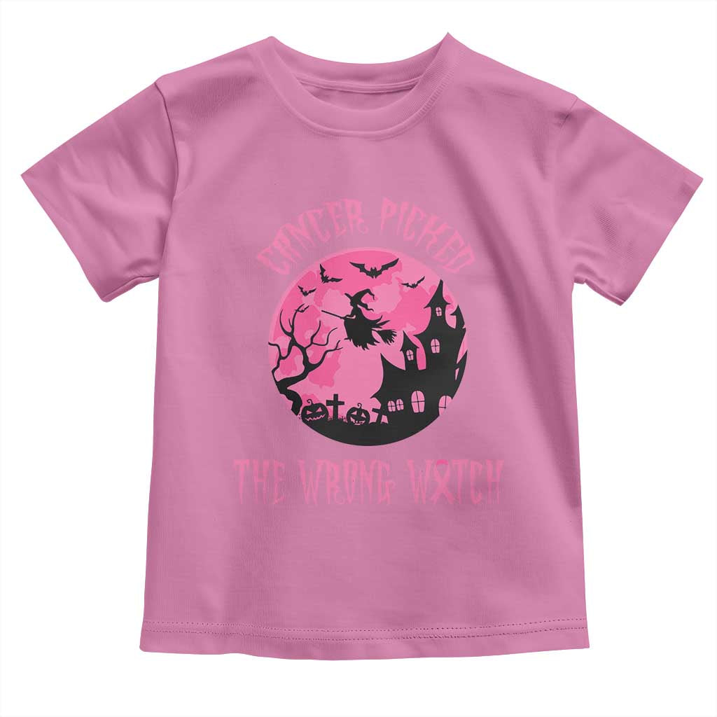 Breast Cancer Halloween Toddler T Shirt In October We Wear Pink Witch - Wonder Print Shop