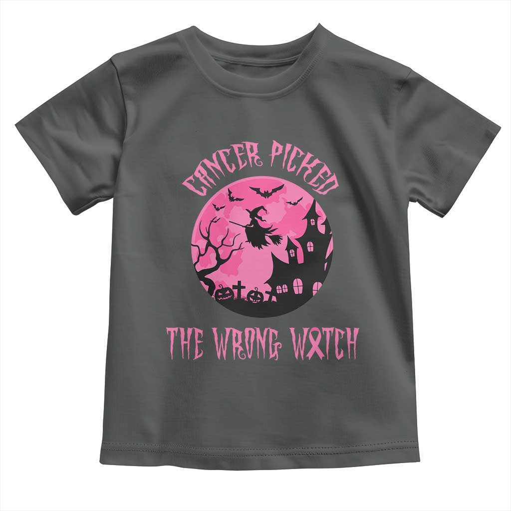 Breast Cancer Halloween Toddler T Shirt In October We Wear Pink Witch - Wonder Print Shop