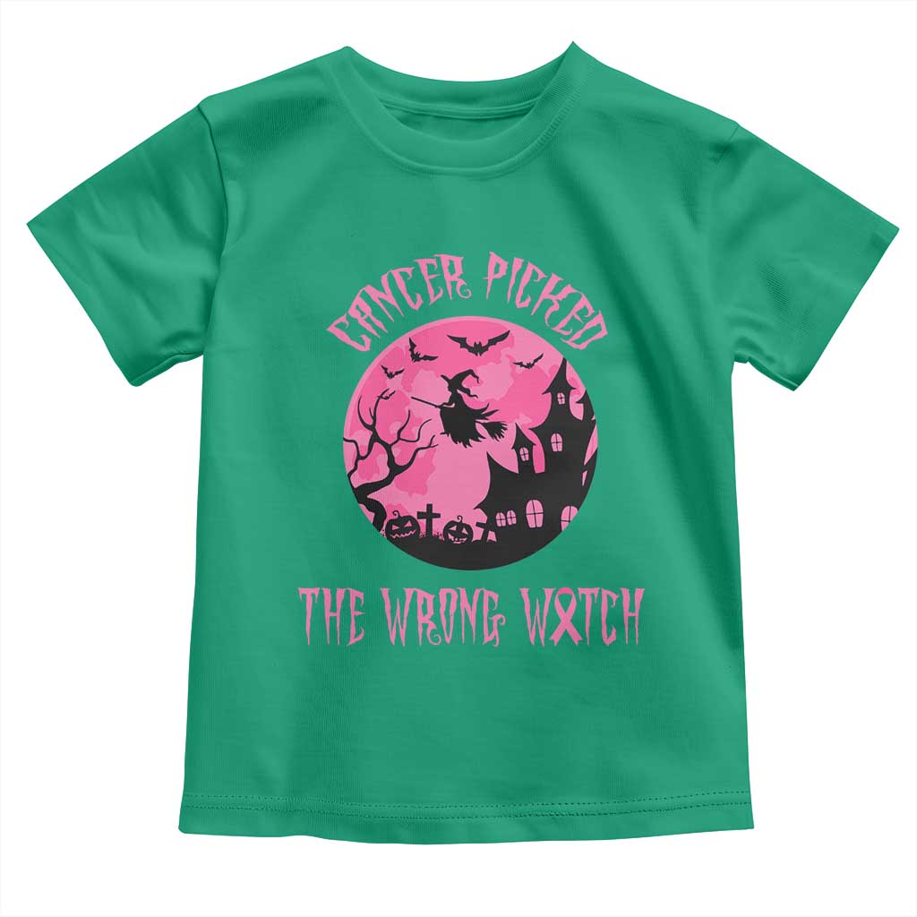 Breast Cancer Halloween Toddler T Shirt In October We Wear Pink Witch - Wonder Print Shop