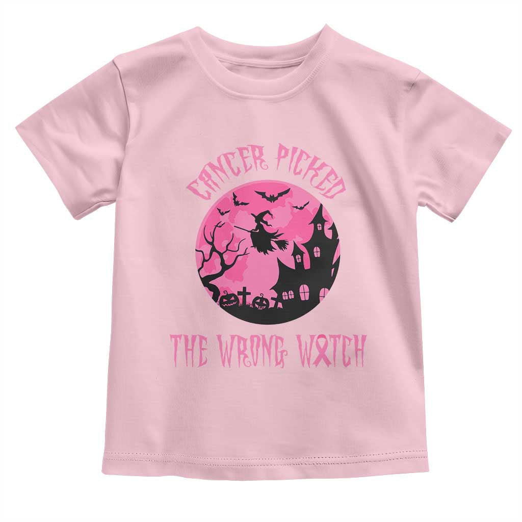 Breast Cancer Halloween Toddler T Shirt In October We Wear Pink Witch - Wonder Print Shop