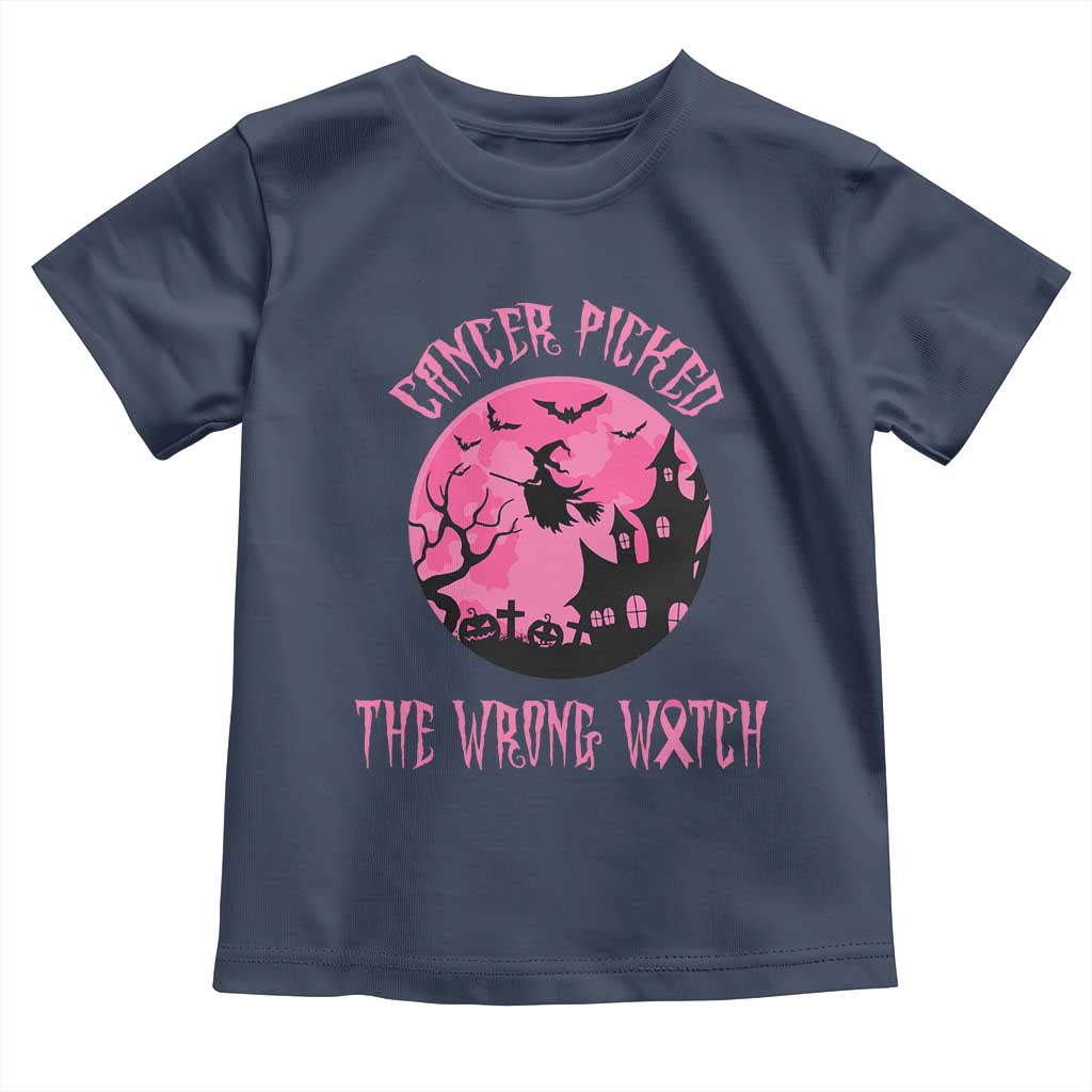 Breast Cancer Halloween Toddler T Shirt In October We Wear Pink Witch - Wonder Print Shop