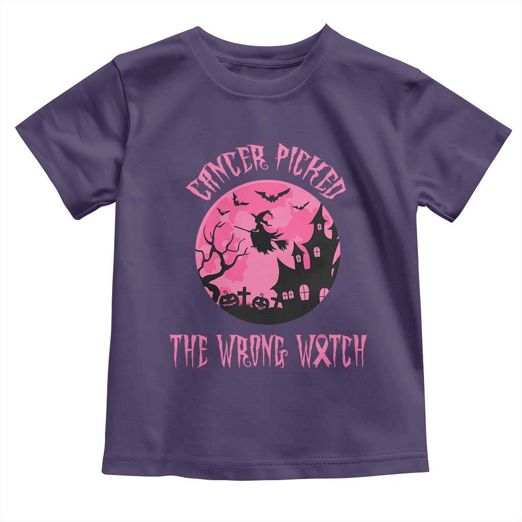 Breast Cancer Halloween Toddler T Shirt In October We Wear Pink Witch - Wonder Print Shop
