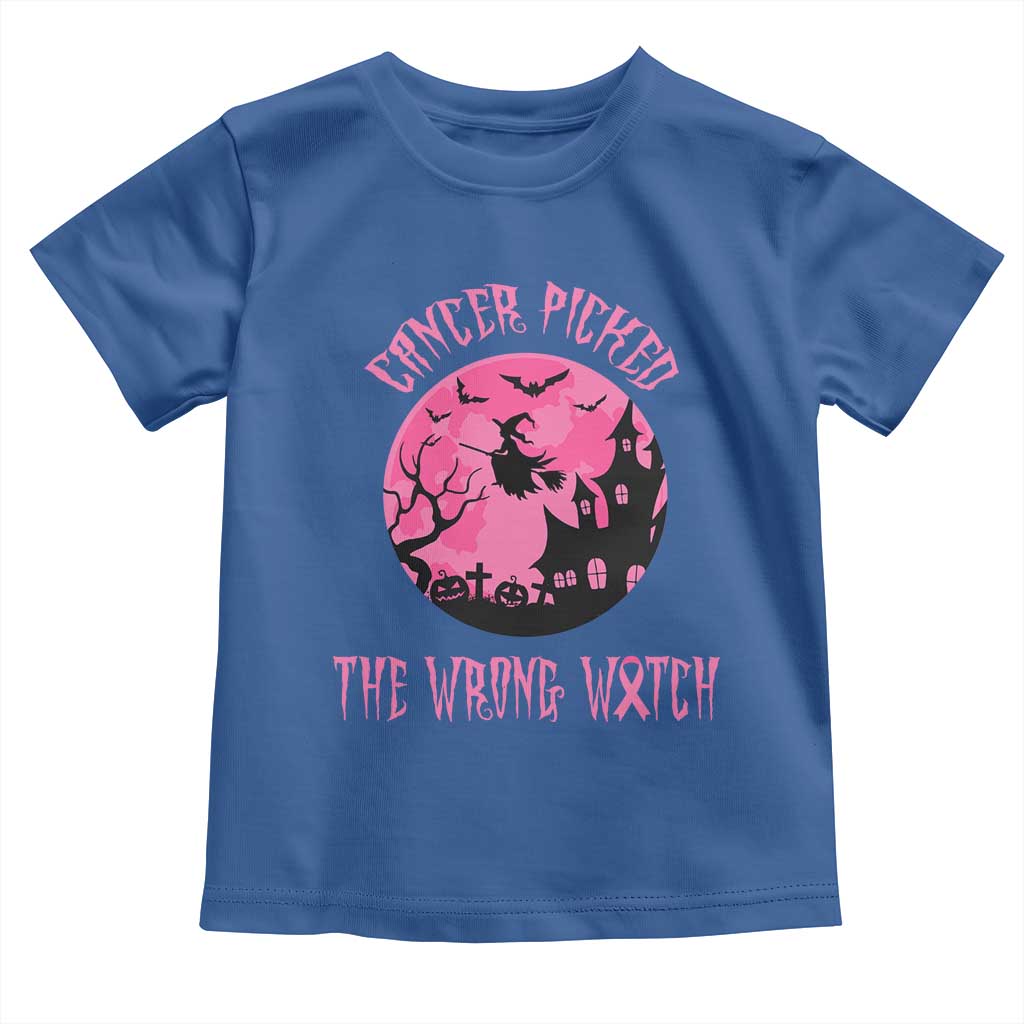 Breast Cancer Halloween Toddler T Shirt In October We Wear Pink Witch - Wonder Print Shop