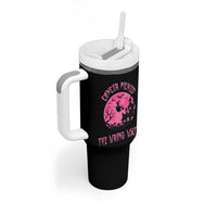 Breast Cancer Halloween Tumbler With Handle In October We Wear Pink Witch - Wonder Print Shop