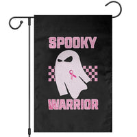 Breast Cancer Halloween Garden Flag Ghost Wear Pink Ribbon Spooky Warrior - Wonder Print Shop