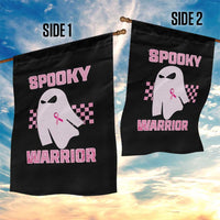 Breast Cancer Halloween Garden Flag Ghost Wear Pink Ribbon Spooky Warrior - Wonder Print Shop