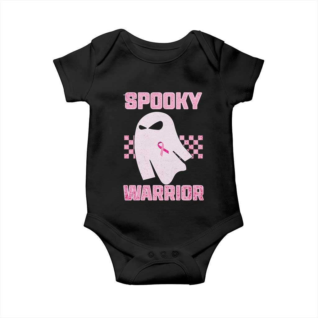 Breast Cancer Halloween Baby Onesie Ghost Wear Pink Ribbon Spooky Warrior - Wonder Print Shop