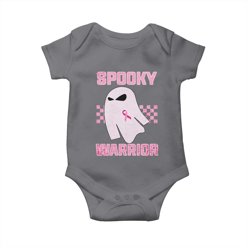 Breast Cancer Halloween Baby Onesie Ghost Wear Pink Ribbon Spooky Warrior - Wonder Print Shop