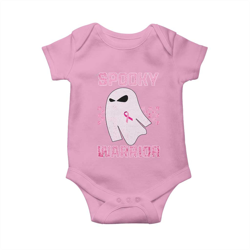 Breast Cancer Halloween Baby Onesie Ghost Wear Pink Ribbon Spooky Warrior - Wonder Print Shop