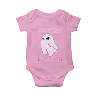 Breast Cancer Halloween Baby Onesie Ghost Wear Pink Ribbon Spooky Warrior - Wonder Print Shop
