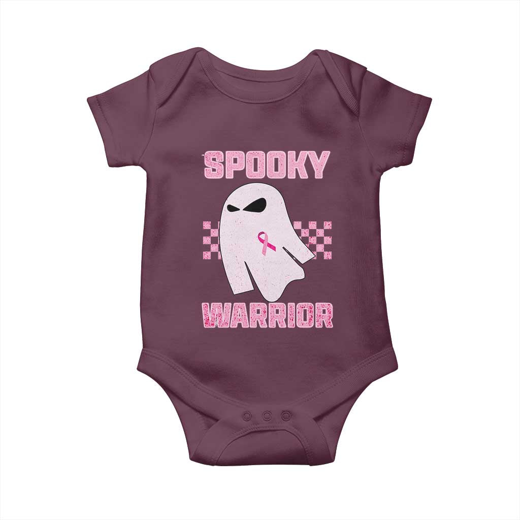 Breast Cancer Halloween Baby Onesie Ghost Wear Pink Ribbon Spooky Warrior - Wonder Print Shop