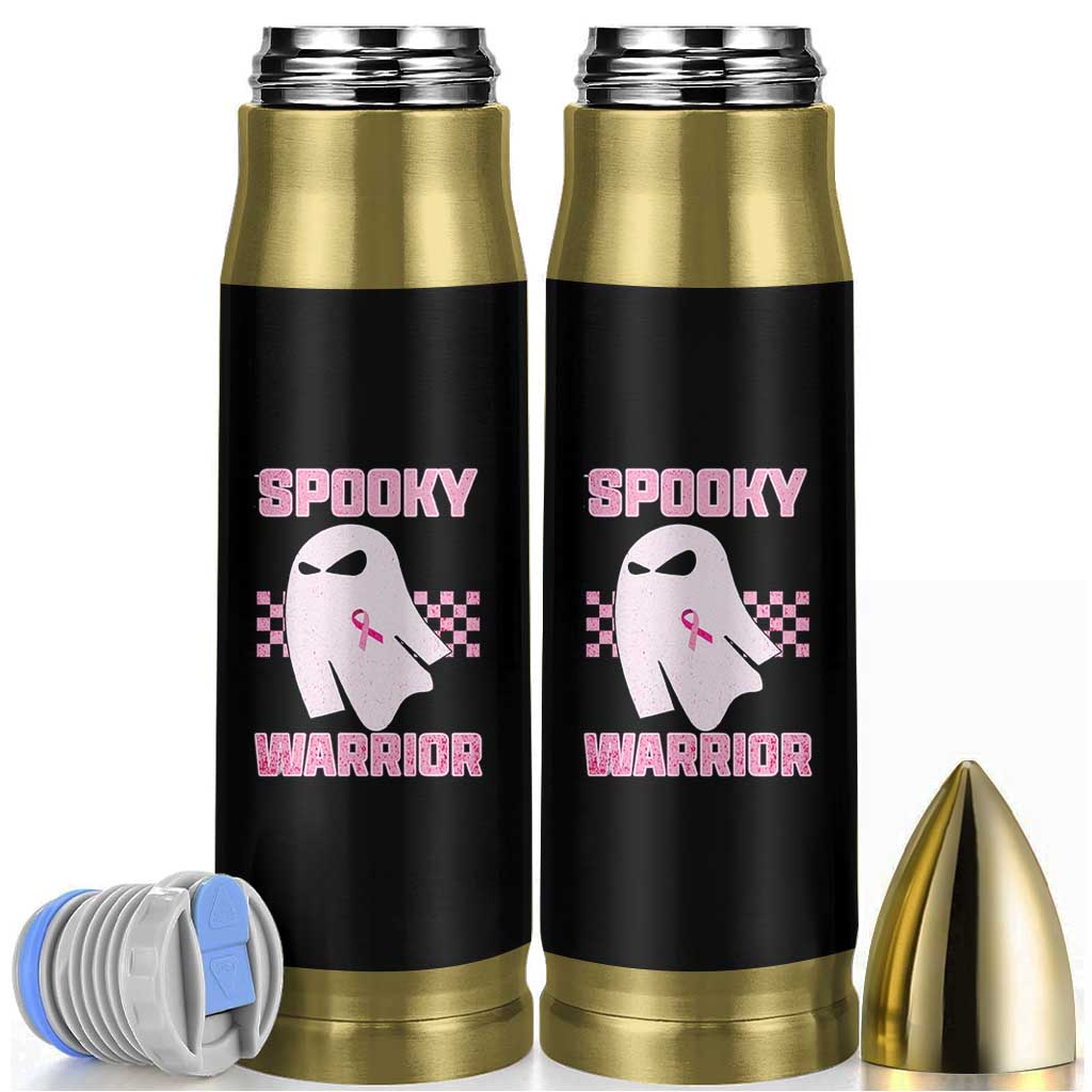 Breast Cancer Halloween Bullet Tumbler Ghost Wear Pink Ribbon Spooky Warrior - Wonder Print Shop