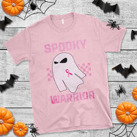 Breast Cancer Halloween T Shirt Ghost Wear Pink Ribbon Spooky Warrior - Wonder Print Shop