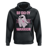 Breast Cancer Halloween Hoodie Ghost Wear Pink Ribbon Spooky Warrior - Wonder Print Shop