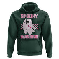 Breast Cancer Halloween Hoodie Ghost Wear Pink Ribbon Spooky Warrior - Wonder Print Shop