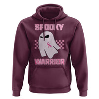 Breast Cancer Halloween Hoodie Ghost Wear Pink Ribbon Spooky Warrior - Wonder Print Shop