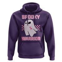 Breast Cancer Halloween Hoodie Ghost Wear Pink Ribbon Spooky Warrior - Wonder Print Shop