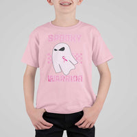 Breast Cancer Halloween T Shirt For Kid Ghost Wear Pink Ribbon Spooky Warrior - Wonder Print Shop