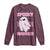 Breast Cancer Halloween Long Sleeve Shirt Ghost Wear Pink Ribbon Spooky Warrior - Wonder Print Shop