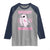 Breast Cancer Halloween Raglan Shirt Ghost Wear Pink Ribbon Spooky Warrior - Wonder Print Shop