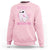 Breast Cancer Halloween Sweatshirt Ghost Wear Pink Ribbon Spooky Warrior - Wonder Print Shop