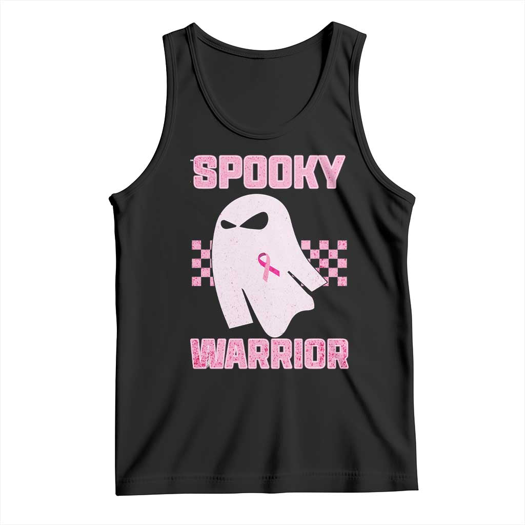 Breast Cancer Halloween Tank Top Ghost Wear Pink Ribbon Spooky Warrior - Wonder Print Shop