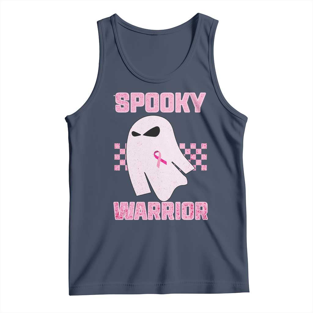 Breast Cancer Halloween Tank Top Ghost Wear Pink Ribbon Spooky Warrior - Wonder Print Shop