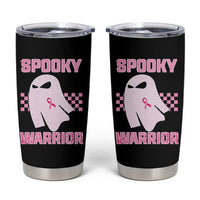 Breast Cancer Halloween Tumbler Cup Ghost Wear Pink Ribbon Spooky Warrior - Wonder Print Shop