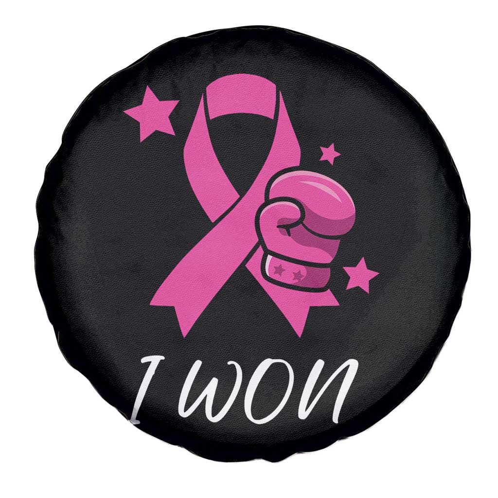 Pink Ribbon Spare Tire Cover I Won Breast Cancer Awareness - Wonder Print Shop