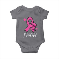 Pink Ribbon Baby Onesie I Won Breast Cancer Awareness - Wonder Print Shop