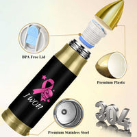 Pink Ribbon Bullet Tumbler I Won Breast Cancer Awareness - Wonder Print Shop
