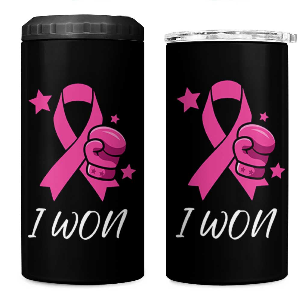 Pink Ribbon 4 in 1 Can Cooler Tumbler I Won Breast Cancer Awareness - Wonder Print Shop