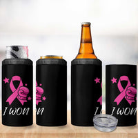 Pink Ribbon 4 in 1 Can Cooler Tumbler I Won Breast Cancer Awareness - Wonder Print Shop