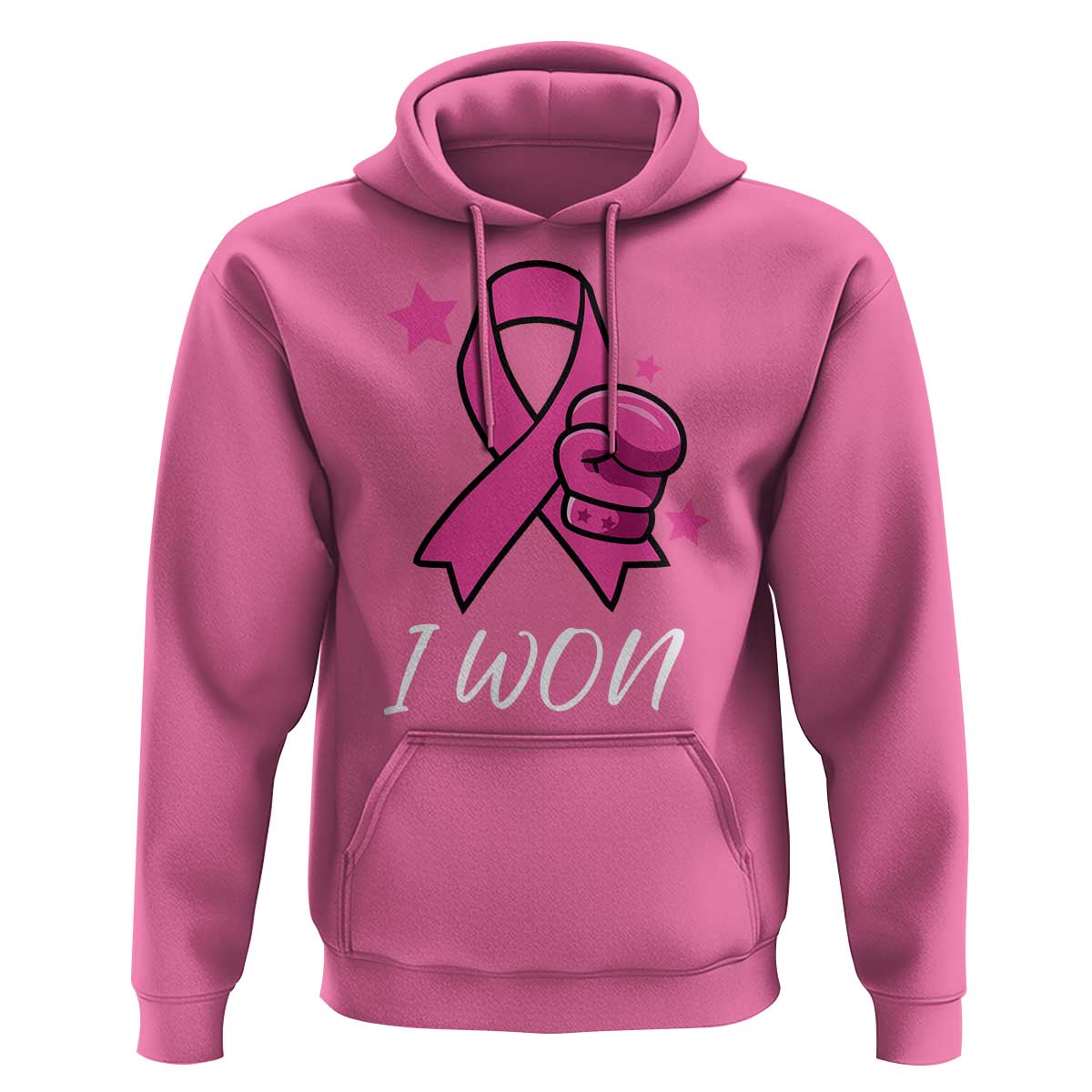 Pink Ribbon Hoodie I Won Breast Cancer Awareness - Wonder Print Shop